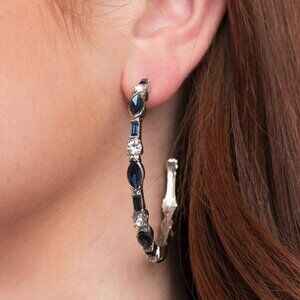 Paparazzi Jewelry - There Goes The Neighborhood - Blue Earrings - Vintage